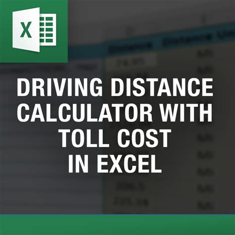 Excel driving distance calculator  10-15 seconds to calculate the distance between each pair of postcodes