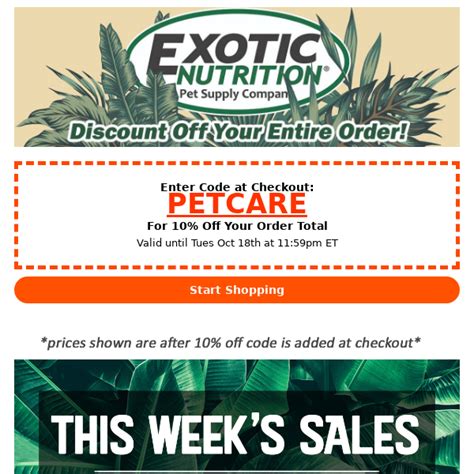 Exotic nutrition coupon code  Promo Codes