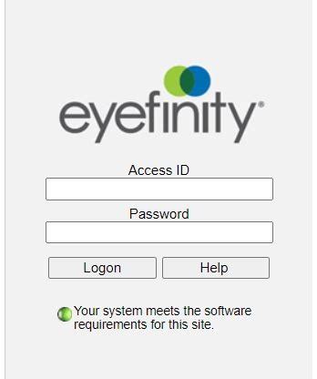 Eyefinity login provider  © Vision Service Plan