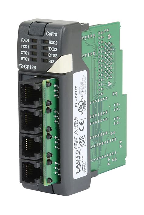 F2-cp128  Triple Port BASIC CoProcessor Module Specification Module Type CoProcessor, Intelligent Modules per CPU Seven maximum, any slot in CPU base (except slot zero) Communication 256 character type-ahead input buffer on all ports