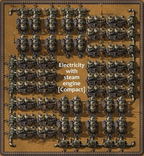 Factorio steam engine  They're cheap and really easy to set up