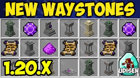 Fancy waystones Waystones also spawn naturally in villages (one per village with default settings), this includes the ones from Repurposed Structures