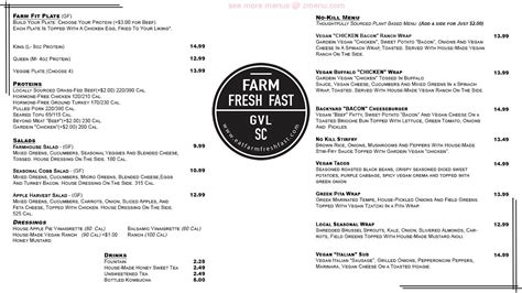 Farm fresh fast svl menu Here is a list of deals, special and events offered by Farm Fresh Fast: - 10% off meal prep orders with email discount code - Updating specials, please stay tuned - Hormone-free Korean bbq chicken, onions, red cabbage, and blended cheese grilled in a spinach wrap for $10