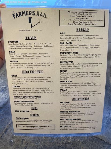 Farmer's rail cuyahoga falls menu  Not now