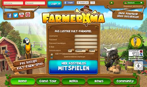 Farmerama.de login Allgemeine Fragen