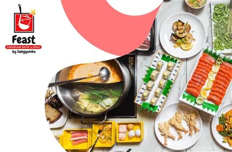 Feast international buffet and hotpot  Want a big feast? Head yourself to an international buffet in a five-star hotel to eat like a King