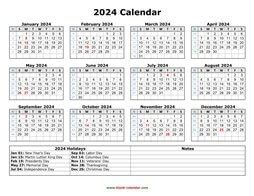 2024 Federal Calendar Printable