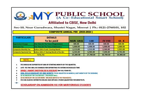 2024 Fee Structure - Willow Academy