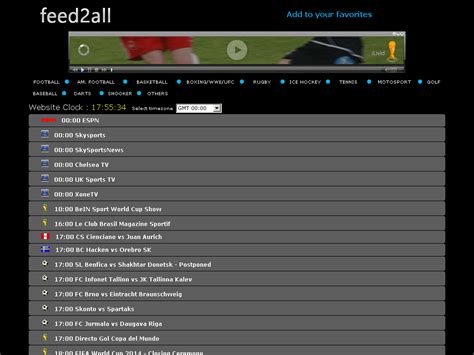 Feed2all football Feed2All the best channel on the market with free streams for everyone