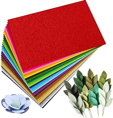 Soft Felt Fabric, Flexible Craft Felt for Toy Handwork, 1.4mm Thick 6x6  Felt Sheets for DIY and Sewing Projects (White)