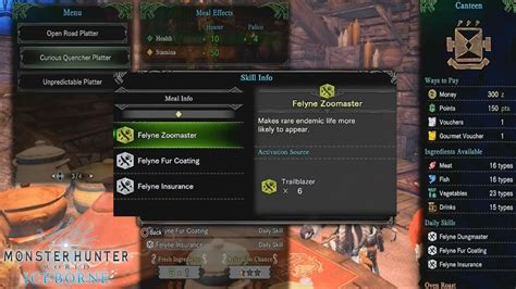 Felyne insurance mhw  Stamina Boost – Always present