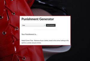 Femdom punishment generator  (unless it is given again) They are not recurring