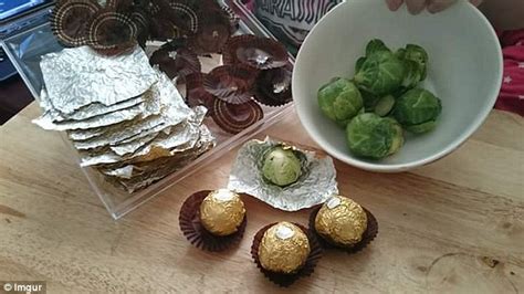 Ferrero rocher brussel sprouts Preheat oven to 350°F and line a cupcake pan with cupcake liners
