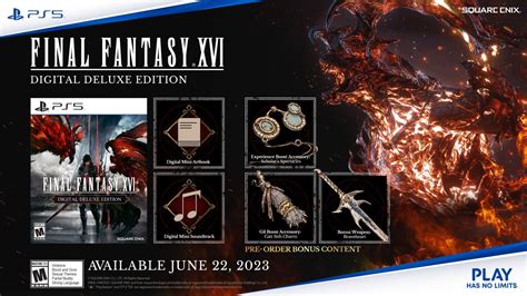 Ff16 digital ost  It was released on June 22, 2023 for the PlayStation 5 as a timed exclusive with an upcoming PC version with an undetermined release date