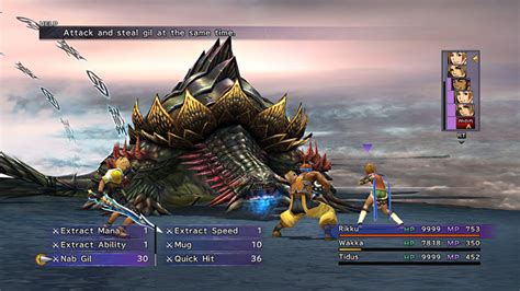 Ffx nab gil Final Fantasy Dimensions description Steal (盗む or ぬすむ, Nusumu?), also known as Sneak, is an ability that has appeared in most Final Fantasy games since Final Fantasy III