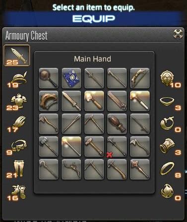 Ffxiv insufficient armoury chest space  It's intuitive enough for people who are accustomed to going from the character sheet to equip items to their