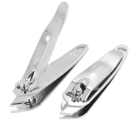 BEZOX Ergonomic Angled Head Precision Toenail Clipper for Senior Thick  Nails - Large Finger Nail Clippers Adult with Metal Nail File - Silver 