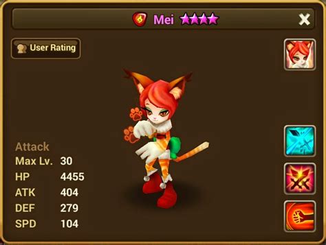 Fire martial cat summoners war  Heal! Removes all harmful effects on the target ally and recovers both your HP and the target's HP by 20%