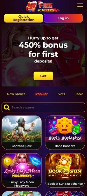 Firescatters  The casino also offers a variety of generous welcome bonuses, making it easy to get started