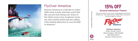 Fly over america coupons  $15 Toward Food and Drinks for Takeout and Dine-in if Available; Valid Any Day