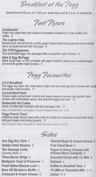 Fogg n suds menu P