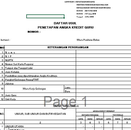 Format dupak dosen terbaru excel  Jangan lupa untuk memasukkan PASSWORD “ denyirwanto