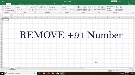 Formula to remove 91 from mobile number in excel  Supposing the phone number in cell B3, area code in cell E3, country code in cell F3, please use below formula: =F3&E3&B3