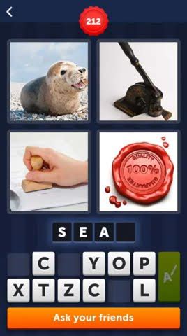 Four pics one word level 212  Sharpen your skills and