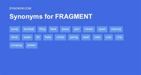 Fragments synonym figgerits ) Sign