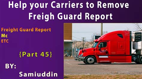 Freightguard removal  We connect Carriers with our legal representatives to begin a process of removing the report