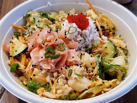 Freshfin poke menu  A post to the restaurant’s Facebook page announces that the raw fish bar will join the buzzy line-up at Plano’s forthcoming Legacy Hall
