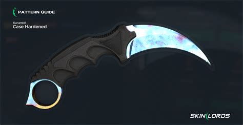 Full blue gem karambit seed  AK-47 Case Hardened Seed 168 has a wide blue area on the top but the area is not extended