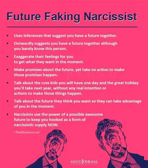 Future faking affäre  It’s when the narcissist promises something they know you want, to get what they want now: NARCISSISTS FUTURE FAKING: Don't Buy Into the Illusion