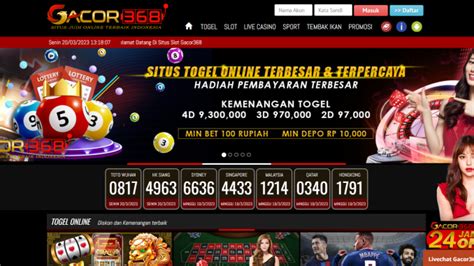 Gacor368 GACOR368 Adalah Permainan Slot & Togel Online Tergacor Dengan RTP Tertinggi Buruan Daftar Akun VIP Server Thailand Kami Gampang Jackpot Dan Maxwin