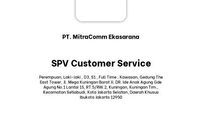 Gaji customer service mitracomm ekasarana  Mitracomm Ekasarana