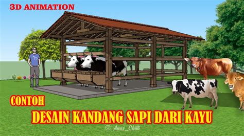 Gambar kandang sapi dari kayu  Sumber Gambar : 24 Desain Konstruksi Kandang Sapi Sederhana Pilihan Ndik