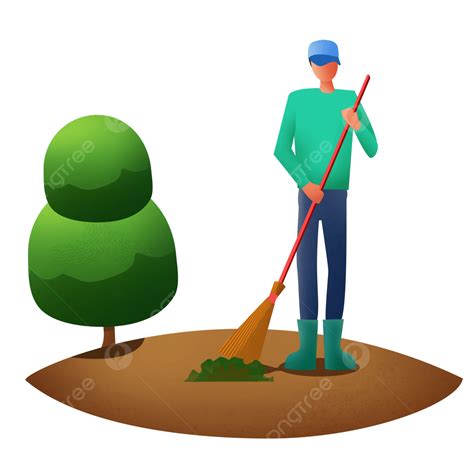 Gambar orang menyapu  Tree Clip Art at Clker