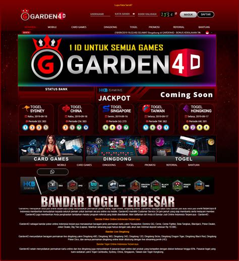 Garden4d online Link alternatif daftar dan login, livechat garden4d, WA garden4dTVTOGEL ( Bandar Togel online Aman Dan Terpercaya 💯% ) ===== - Minimal bet :100 perak