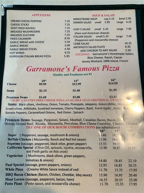 Garramone's pizza and italian restaurant menu , decided to add a cocktail lounge to the eatery