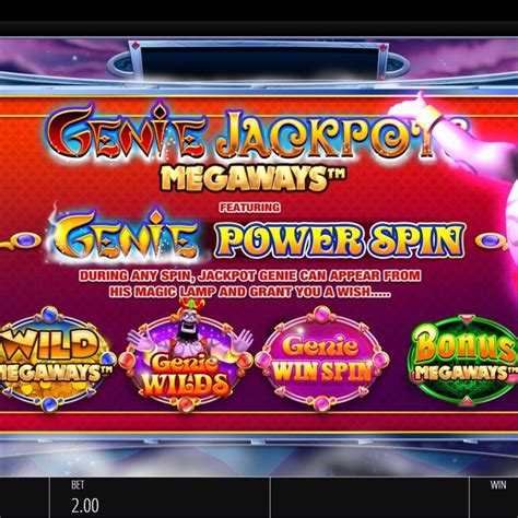 Genie jackpots demo play  There’s three bonuses and features inside the game including re-spins, special money symbols and four localised jackpots