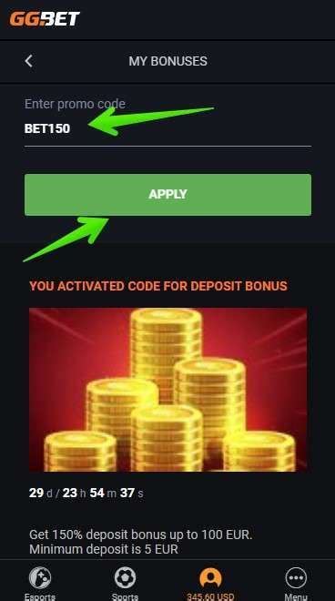 Gg bet bonus code 5€  GG