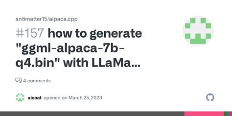 Ggml-alpaca-7b-q4.bin  llama_model_load: invalid model file 'D:llamamodelsggml-alpaca-7b-q4