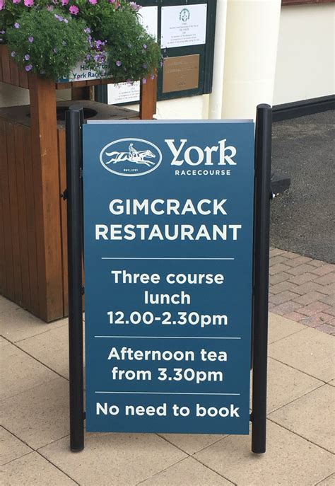 Gimcrack restaurant york racecourse It offers a view of the finish and has a full range of bar and food areas