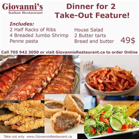 Giovanni restaurant sault ste marie take out menu  Baked Brie