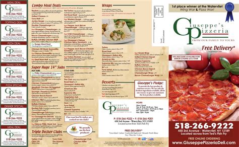 Giuseppe pizza watervliet  We went there for the first time and were pleasantly surprised