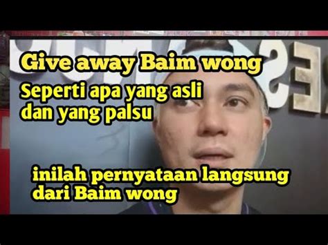 Give away baim wong asli  Polisi menyebut akan