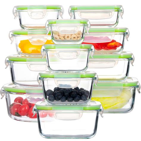 AILTEC [3-Pack,36 OZ]Large Glass Food Storage Containers with Locking Lids  - Bento Box Glass Lunch Containers 