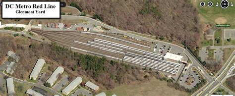Glenmont rail yard  Navy Yard-Ballpark SE, Washington, DC Green Line: Naylor Road Temple Hills, MD Green Line: New Carrollton