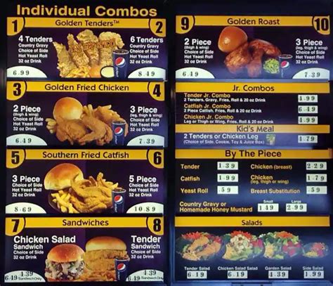 Golden chick specials prices 99)