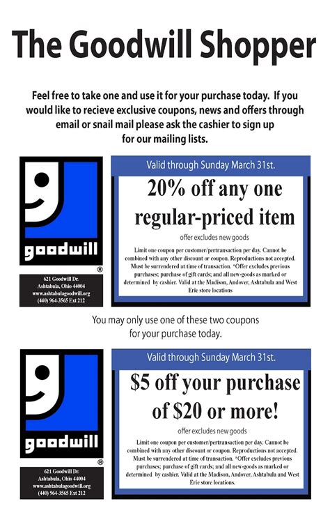 Goodwill finds promo codes 99 $59